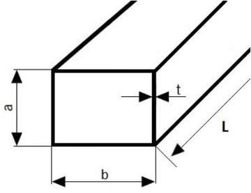 Profil stalowy zamknięty 80x50x3 długość 2000mm