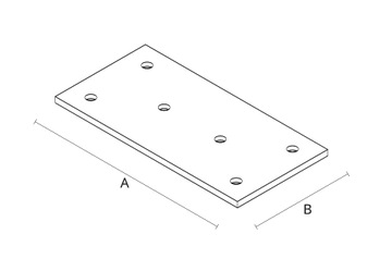 ПЕРФОРИРОВАННАЯ ПЛИТКА, ПЛОСКИЙ ДЕКОРАТИВНЫЙ СОЕДИНИТЕЛЬ 130x40