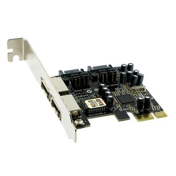 Карта расширения контроллера PCI-E eSATA II x2 + SATA II x2