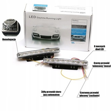 DAYTIME DAY ходовые огни-J DRL 16LED АВТОМАТ гомол