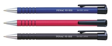 Ручка шариковая PENAC RB-085 выдвижная 1,0 мм красная