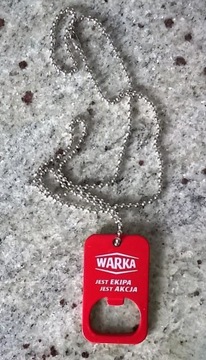 WARKA BEER otwieracz 3x5cm z łańcuszkiem