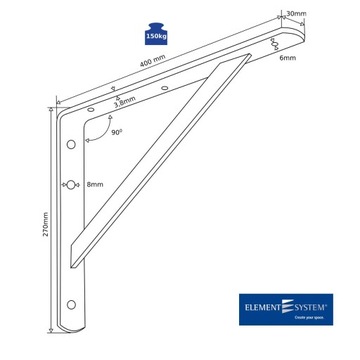 ОПОРА ДЛЯ СКЛАДСКОЙ ПОЛКИ 40X27SPS 150 КГ