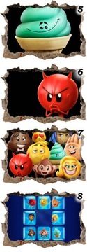 Наклейки на стену детские 3D Emoji Film 70х50