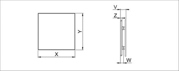 AWENTA SYSTEM+ рамка fi125 RWO125 + стеклянная панель PTG