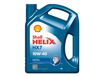 Масло Shell Helix HX7 для дизельных двигателей 4 л 10W-40