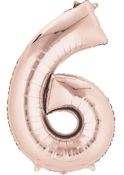 BALON GOLD ROSE CYFRA CYFRY 9 RÓŻOWE ZŁOTO100 CM