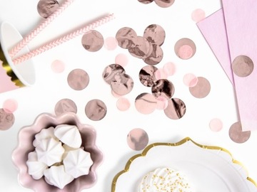 Balony z Konfetti ROSE GOLD 28cm -- 30szt