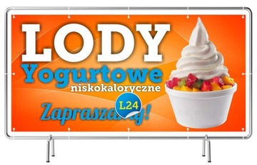 Gotowe Baner REKLAMA 3mx1m - Lody Gałkowe Szyld