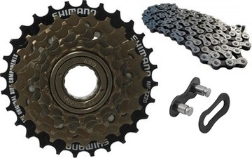 КОМПЛЕКТ SHIMANO TZ20 с 6 скоростями FREESPEED. ЦЕПНОЙ КОЛПАЧОК