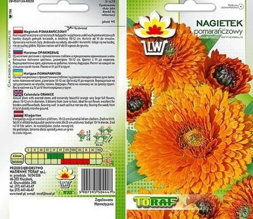 NAGIETEK POMARAŃCZOWY CALENDULA 1 GR NASION