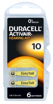 Батарейки для слуховых аппаратов Duracell 10 Hg0 x60