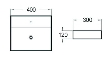 MEXEN MINI НАСТОЛЬНАЯ РАКОВИНА 40x30 см, ПОДСТАВНАЯ