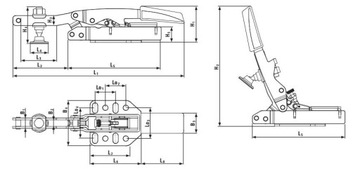 Docisk pionowy z podstawą poziomą Bessey STC-HH70