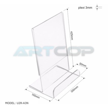 Подставка для листовок из плексигласа A3 Устройство подачи U2R-N