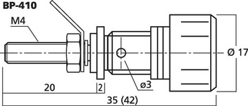 Monacor BP-410 Gniazdo zacisk terminal głośnikowy