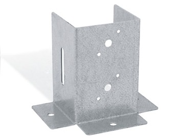 Psp dx 100 pole base open 101x91 galvanized, фото
