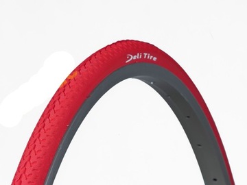 Tire deli chassis 700 x 24c 24-622 red fixie, фото