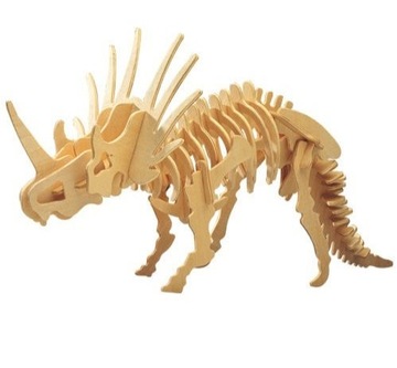 Динозавр styracosaurus складанка деревянная головоломка 3-дверный j006 sea-land, фото