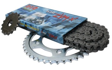 Set driven honda vtr1000 sp1 00-01 gears+ chain zvmx power+, фото