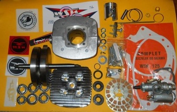 015 crankshaft complete cylinder almot piston ak20 bearing ppl c3 wsk 125 wfm, фото