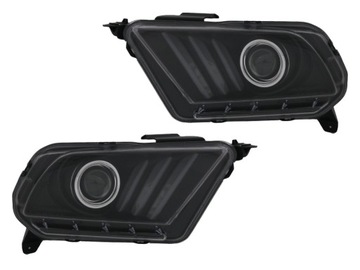 Headlights day line light led backlight neon dts ford mustang restyling 2010-2013, фото