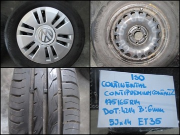 Колеса диски шины металические vw up 1s0 r14 2014 год, фото