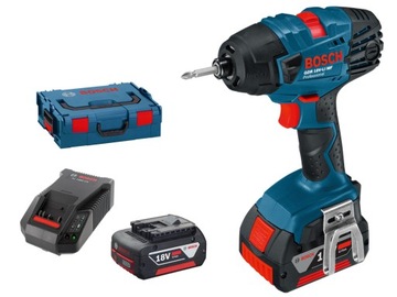 Bosch gdr 18 v-li mf wrench 160nm 5ah x2, фото