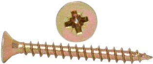 4, 5x80 screws for wood conical galvanized yellow 10 pieces, фото