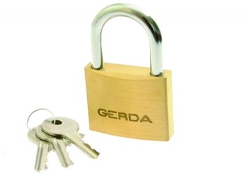 Padlock with a shackle turnkey gerda, фото