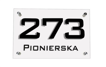 Plank addressable 3-door number on house 30x20+spacers (spacers), фото