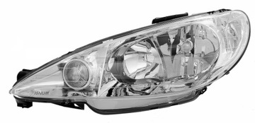 Новая фара peugeot 206 h7/ h7 левый, фото