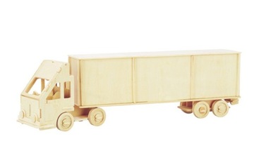 Puzzle wooden automobile cargo tir, фото