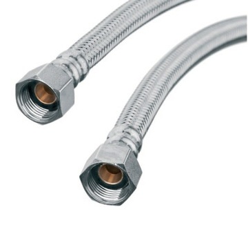 Spigot hose for water 1/ 2* 1/ 2 80 centimeters oplot metal goshe, фото
