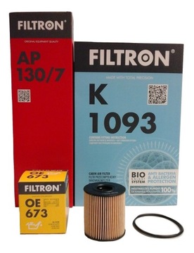 Citroen c2 1 c3 1.1 1.4 gasoline set 3x filtron, фото