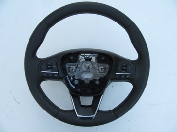 Leather steering wheel multifunctional ford fiesta mk8, фото