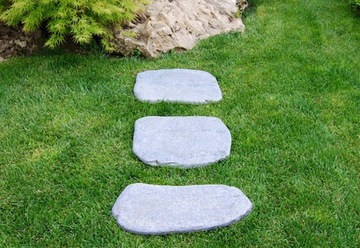 Stone track step gray oval flat garden kavala antyk xxl, фото