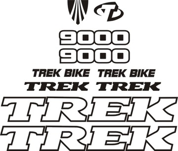 Trek 9000 stickers on a bicycle set 3-1c, фото