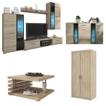 Set sonoma furniture wall table chest of drawers cabinet 2d, фото
