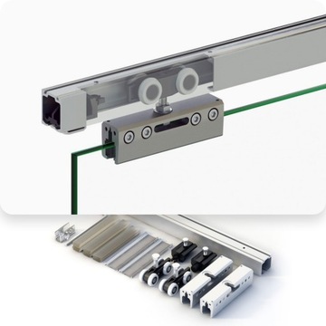 G100 system for sliding doors glass. 170 centimeters, фото