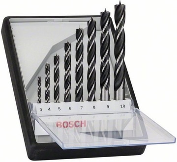 Bosch set 8 drill bit for wood robustline 3-10mm, фото