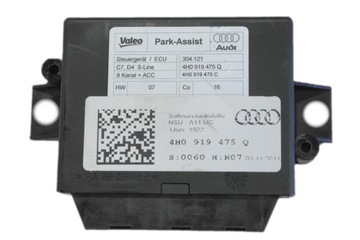 Audi a8 d4 control unit parking lots parking sensor 4h0919475q, фото
