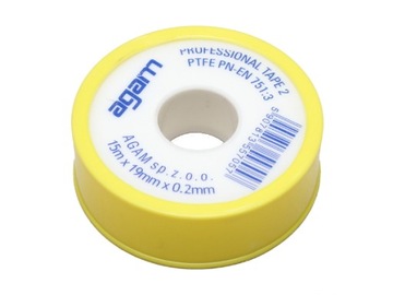 Sealing tape teflon agam 19x0, 2mm 15m to sealing threaded, фото