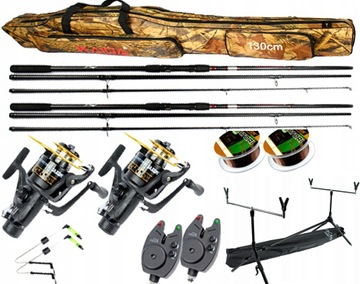 Set karpiowy jaxon 2x wedge 2x reel bag, фото