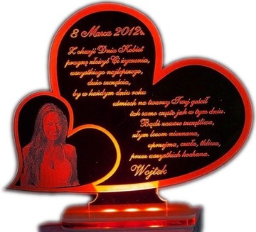 Women's day 8 march backlit figurines photo, фото