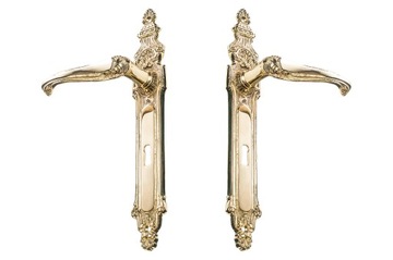 Door handle retro brass 90 mm pens brass, фото