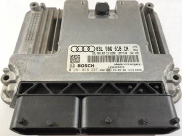 Компьютер audi q3 2.0 cffb 03l906018cn 0281018227 plug& play, фото