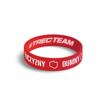 Trec clamp silicone poland bracelet inscription dumny з ojczyzny red, фото
