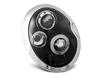 Фонаря перед mini cooper 01-06 кольца led подсветка black черный диод, фото