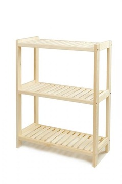 Rack wooden pine 3 shelves 93x70x43 centimeters, фото